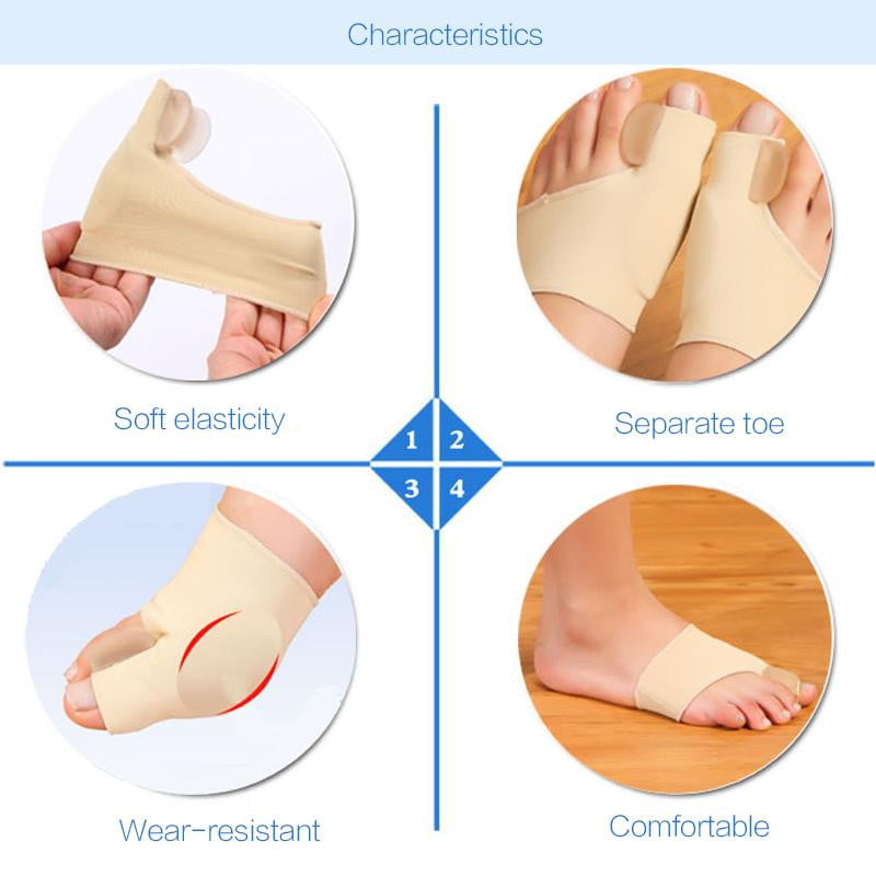 Ergonomic Pain Relief Toe Straightener Foot Bunion Corrector Orthopedic Hallux Valgus Relief Splint Gel Bunion Pads Sleeves Brace for Toe Spacer
