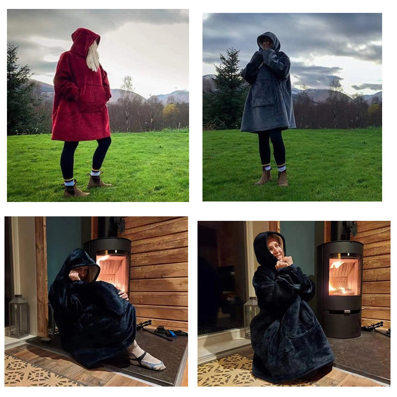 Oversized Hoodie Blanket Sweatshirt