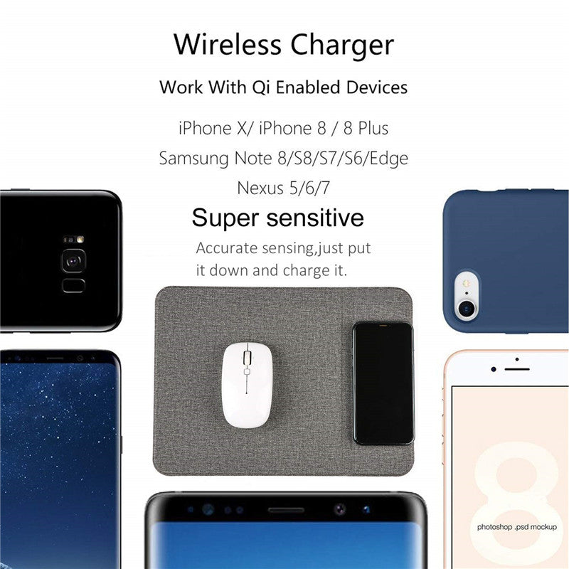 Wireless charger mouse pad