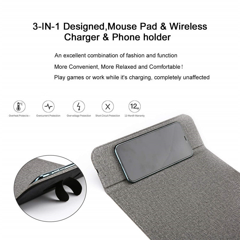 Wireless charger mouse pad