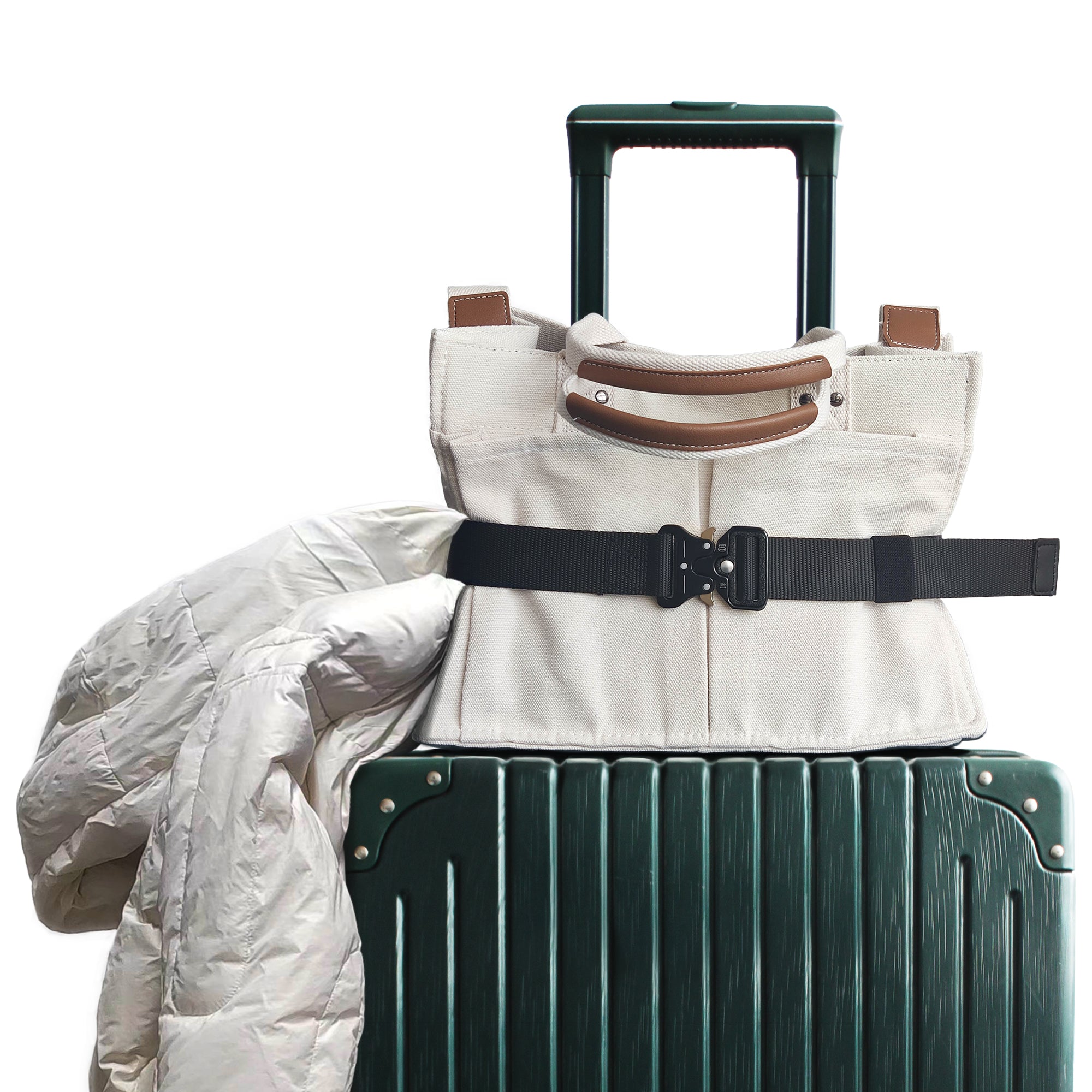 Travel Belt for Luggage Stylish Adjustable Add a Bag Luggage Strap for Carry On Bag Airport Travel Accessories for Women Men