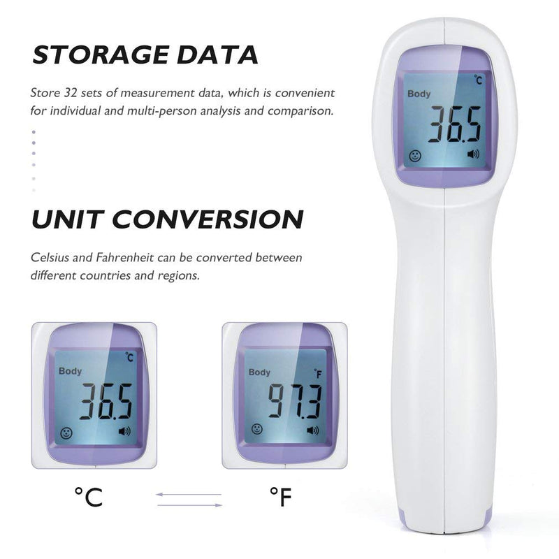 Touchless Thermometer Forehead for Adult Baby Kid Non Contact Temperature Gun
