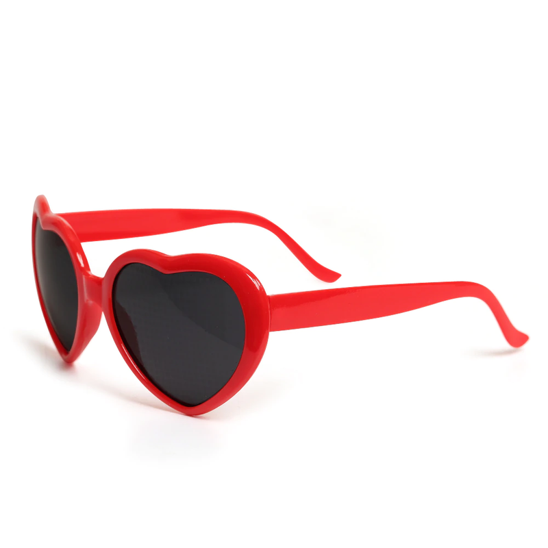 2 Pairs Heart Effect Glasses - See Hearts for Outdoor Music Party/Bar/Fireworks Displays/Holiday Lights/Club/Concert Lights